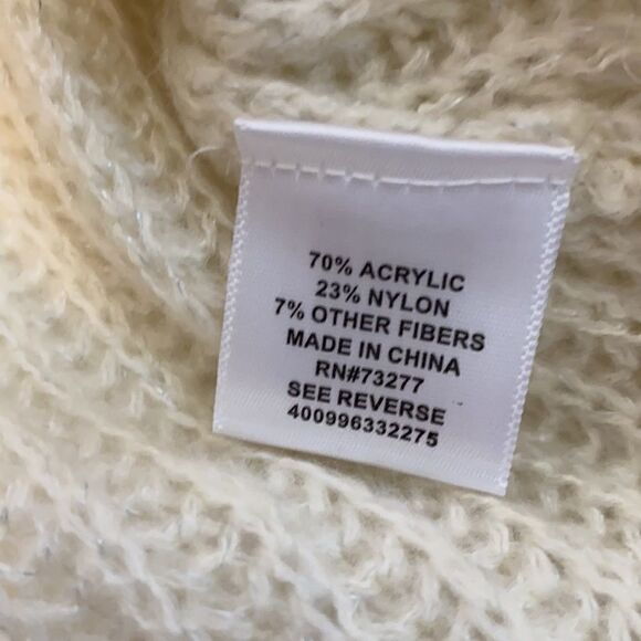 Candie's Embellished Cream Knit Sweater NWT - Size S - Picture 8 of 10